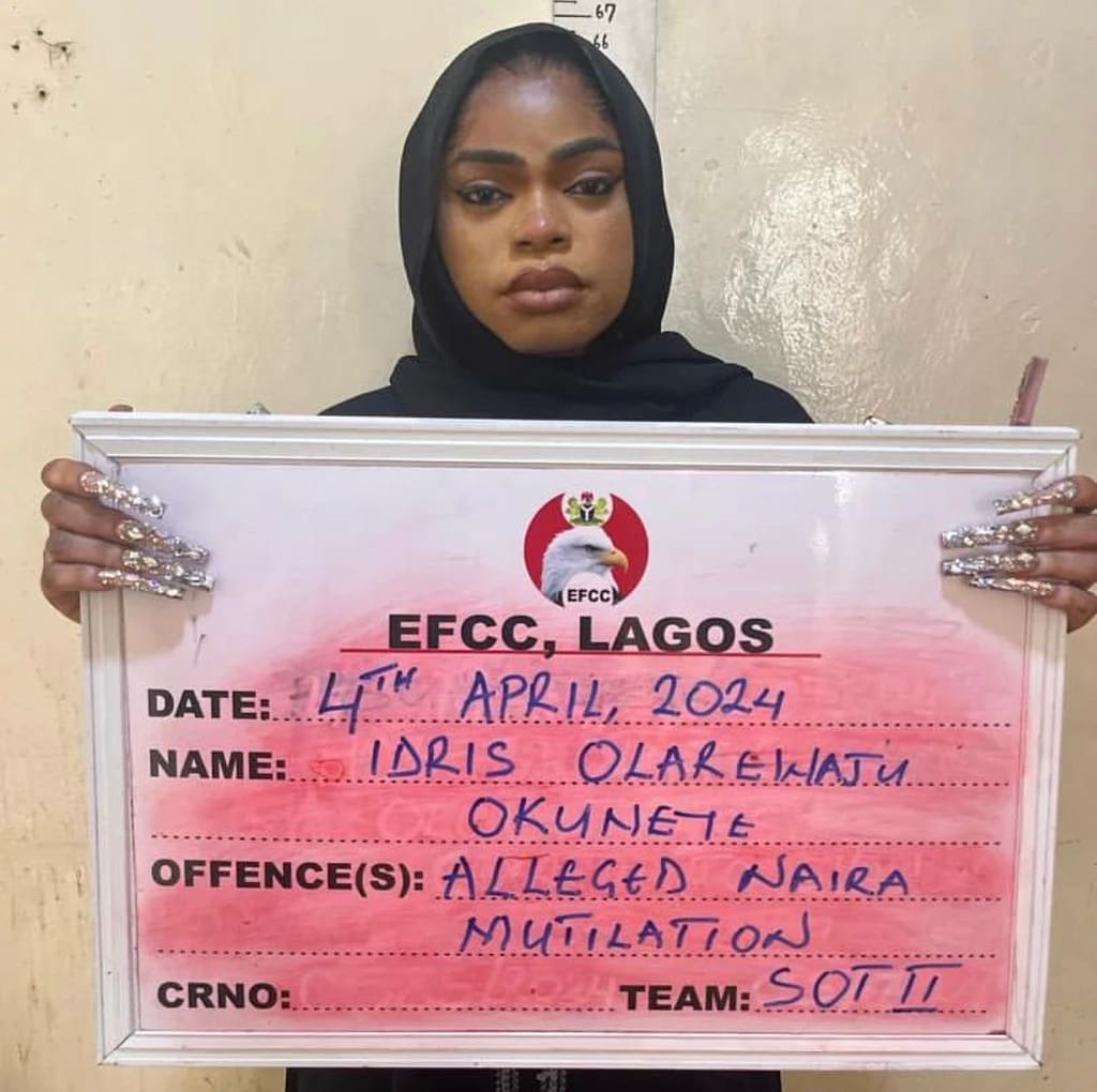 Bobrisky EFCC Mugshot (News Central TV)