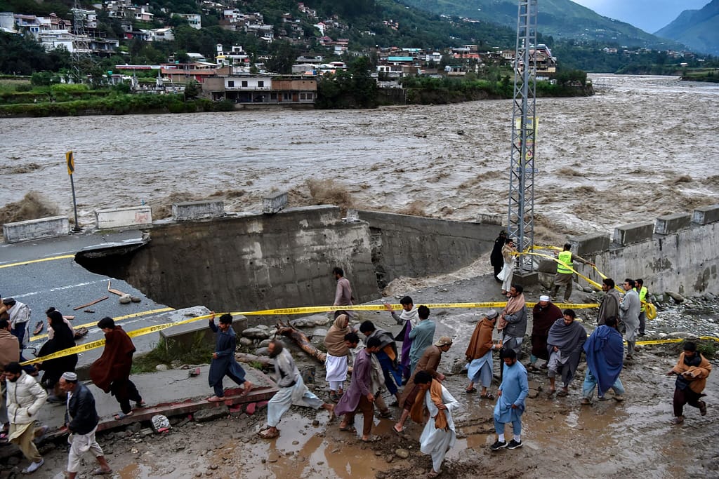 Intense monsoon rains, made worse by climate change, caused major flooding across Pakistan in the summer of 2022. Months later, many parts of the country are still inundated. 
Photo by Abdul Majeed, AFP/Getty Images