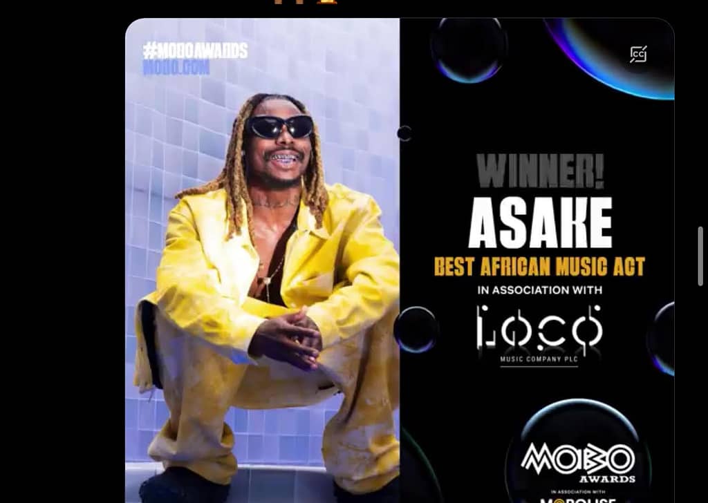 Asake MOBO Awards (News Central TV)