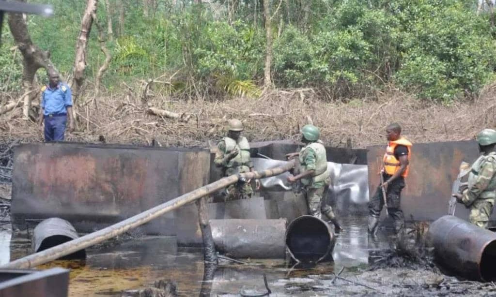 Nigerian Navy Shuts Down Illegal Refineries in Delta, Seizes Stolen Crude